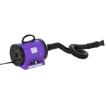 PawHut Secador de Pelo para Mascotas 2800W con Temperatura y Velocidad del Viento Ajustable 40x16x20 cm Negro y Púrpura