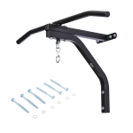 HOMCOM Boxsackhalterung Wandhalterung Boxsack Sandsack Halterung Tragkraft Stahl Schwarz 93 x 47 x 51 cm