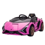 HOMCOM Kinder-Elektroauto, Lamborghini, 3-5 km/h, Fernsteuerung, für 3-5 Jahre, Rosa