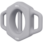 SPORTNOW 3-in-1 Multifunktionshantel, 6 kg, rutschfest, geruchsarm, Kunststoffmantel, Eisenkern, grau