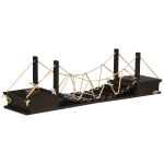 PawHut Katzenkletterwand, Katzenregal, Hängebrücke, 96 cm x 20 cm x 25,5 cm, Braun