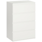 HOMCOM Chest of Drawers, 4-Drawer Storage Cabinets, Modern Dresser, Storage Drawer Unit for Bedroom