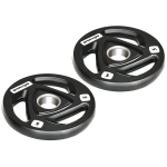 SPORTNOW Two 5kg Olympic Weight Plates, Tri-Grip Rubber-Coated Barbell Weights, with 5cm Holes, for Home, Gym, Office