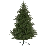 HOMCOM Weihnachtsbaum 183 cm, realistisches Aussehen, Schnellaufbau, inkl. Ständer, feuersicherer Kunststoff