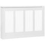 HOMCOM Heizkörperverkleidung Heizungsabdeckung Heizkörper Radiator Abdeckung 120 x 18 x 84 cm Heizkörper Abdeckung für Schlafzimmer Wohnzimmer Weiß