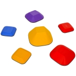 AIYAPLAY Balance-Trittsteine für Kinder, 6 Teile, Rutschfest, Hindernislauf-Steine, für Motorik-Förderung, Kunststoff, Bunt