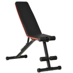 HOMCOM Banco de Pesas Plegable 2 en 1 Banco de Musculación de Acero con Altura Ajustable Respaldo Inclinable en 7 Posiciones para Entrenamiento en Hogar Gimnasio Carga 120 kg 116x43x56-116 cm Negro