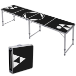 Outsunny Campingtisch, klappbar, leicht, höhenverstellbar, Aluminiumrahmen, 240 x 60 x 54/62/70 cm, Schwarz