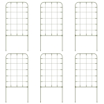 Outsunny Rankgitter-Set, 6 Metallspaliere für Kletterpflanzen, Stahl, 40 x 90 cm, Grün