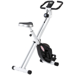 SPORTNOW Cyclette Pieghevole Magnetica 8 Livelli, Display LCD, Rotelle e Sellino Regolabile, Nero