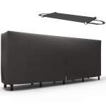 Outsunny Feuerholzgestell, 0,67 m³, mit Tragetasche & Abdeckung, Metallrahmen, bis 200 kg, 240 x 36 x 99 cm, Schwarz