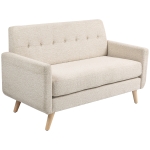 HOMCOM Zweisitzer-Sofa, komfortabel, 134x71x82 cm, Beige