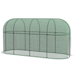 Outsunny Invernadero para Plantas con Puerta con Cremallera y Marco de Acero para Jardín Patio 300x100x150 cm Verde