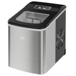 HOMCOM Eiswürfelmaschine Eiswürfelbereiter Eiswürfelspender, 1 Eiskorb,1 Eisportionierer, 21,2 cm x 29,5 cm x 32,6 cm, Silber