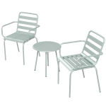 Outsunny 3teiliges Bistro-Set Balkonbistro-Set 2er-Bistroset, klappbar, modernes Design, 51 x 58 x 78 cm, Grün