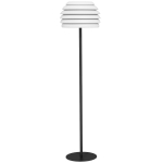 Outsunny Stehlampe, markanter Schirm, Outdoor/Indoor, Metallrahmen, Ø39 x 153 cm, Schwarz/Weiß