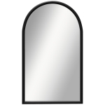 HOMCOM Espejo de Pared 65x110 cm con Marco de Madera en Forma de Ventana Espejo Decorativo para Salón Dormitorio Negro