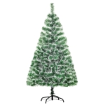 HOMCOM Arbre de Noël artificiel scène de neige Ø 75 x 150H cm 416 Réplique d'une branche d'épine Nordmann Grand Réalisme