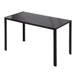 HOMCOM Esstisch Küchentisch großer Tisch, modernes Design, 120 cm x 60 cm x 75 cm, Schwarz