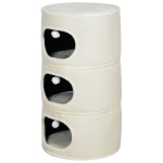 PawHut Katzenfass, 4 Ebenen, mit Kissen, Kratzmatte, Spielbällen, Katzenhaus für Innenbereich, Beige