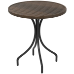 Outsunny Φ66cm Galvanised Steel Garden Table - Brown