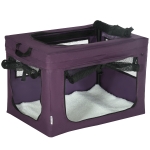 PawHut 60cm Pet Carrier, with Cushion, for Miniature Dogs - Purple