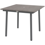 Outsunny Gartentisch Outdoor-Esstisch Loungetisch, wetterbeständig, modernes Design, 90 x 90 x 75 cm, Dunkelgrau