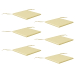 Outsunny Lot de 6 Coussins de chaise de jardin extérieur Rembourrage 3 cm Tissu Polyester dim. 42L x 42l cm Beige