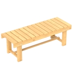 Outsunny 1 Piece 2-seater Outdoor Indoor Wooden Garden Bench Fir Patio Loveseat, 110L x 38W x 35Hcm, Natural