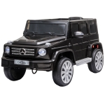 HOMCOM Coche Eléctrico para Niños de Batería 12 V BENZ G500 con Control Remoto Música Bocina  3-5 km/h Carga 30 kg Negro