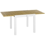 Outsunny Gartentisch Outdoor-Tisch, wetterbeständig, Holzoptik, 160 x 80 x 75cm, Braun + Weiß