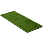 Outsunny Gazon synthétique Artificiel Set de 10 Dalles Carreaux 30 x 30 cm épaisseur Confort 3,5 cm à emboîter Vert