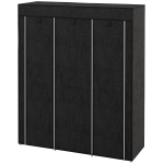 HOMCOM Armoire penderie multi-rangement - 8 étagères, 2 barres - non tissé noir