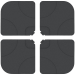 Outsunny 4 Pieces Parasol Base Stand Weights for Banana Hanging Cantilever Umbrella, Water and Sand Filled, Up to 72kg, Black