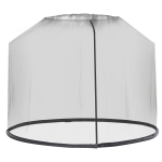 Outsunny Moustiquaire cylindrique pour Parasol 3 m diamètre avec Fermeture éclair et lestage Noir