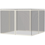 Outsunny Moustiquaires pour tonnelle barnum pavillon de jardin 3 x 4 m - lot de 4 moustiquaires zippées + crochets d'attaches