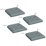 Outsunny Lot de 4 Coussins de chaise de jardin capitonné Rembourrage 4 cm Tissu Polyester dim. 43L x 41l cm Gris