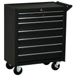 DURHAND 7-Drawer Tool Box on Wheels, Lockable Tool Cabinet with EVA Pat & Ball Bearing, Matte Black