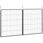 PawHut Two-Piece Dog Pen Expansion Pack for Medium Dogs, 80cm Tall Animal Pen with Three Connecting Stakes