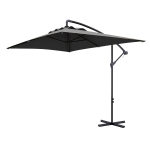 Outsunny Parasol déporté parasol rectangulaire extérieur manivelle et 6 baleines acier protection UV dim. 294L x 193l x 250H cm
