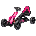 HOMCOM Kart électrique pour enfant 12V - Vitesse réglable 3-5km/h pour enfants de 3 à 8 ans - siège réglable - rose