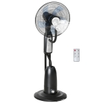 HOMCOM Ventilatore Nebulizzatore e Deumidificatore Oscillante 70° con 3 Modalità, Telecomando e Timer 7.5h, Tanica 2.8L, 90W, Ф44.5cm x 120cm