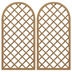 Outsunny Lot de 2 treillis en bois - panneau arc pour plantes grimpantes - dim. un panneau : 60L x 120H cm