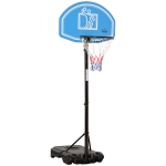 HOMCOM Adjustable Basketball Hoop and Stand, with Wheels and Weight Base, Blue
