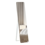 HOMCOM Miroir sur Pied et Mural rectangulaire dim. 37L x 43l x 156H cm Bois Aspect Blanc