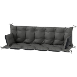 Outsunny Outdoor kussen set voor bank of schommelbank, tweezijdig, polyester, schuim, 180 x 110 x 8 cm, Donkergrijs
