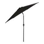 Outsunny Parasol droit parasol inclinable de jardin manivelle toile polyester haute densité 180 g/m² Ø2,6 x 2,35 m aluminium noir