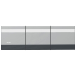 Outsunny Parawan z oknem wizyjnym i torbą, stalowe słupki, 440x140cm, Szary