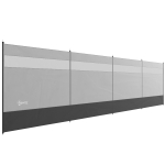 Outsunny Parawan z oknem przepuszczającym światło i torbą, stalowe słupki, 725x140cm, Szary