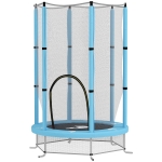 AIYAPLAY Trampoline pour enfants avec filet de sécurité, pour intérieur/extérieur, 3-6 ans, Bleu clair